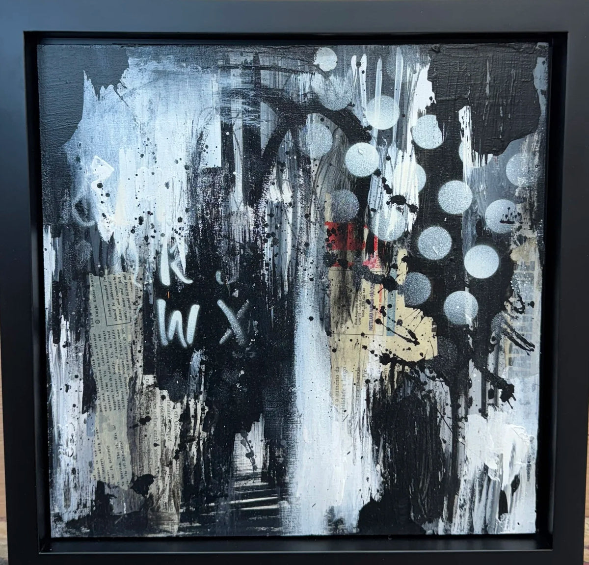 Abstract On Wooden frame