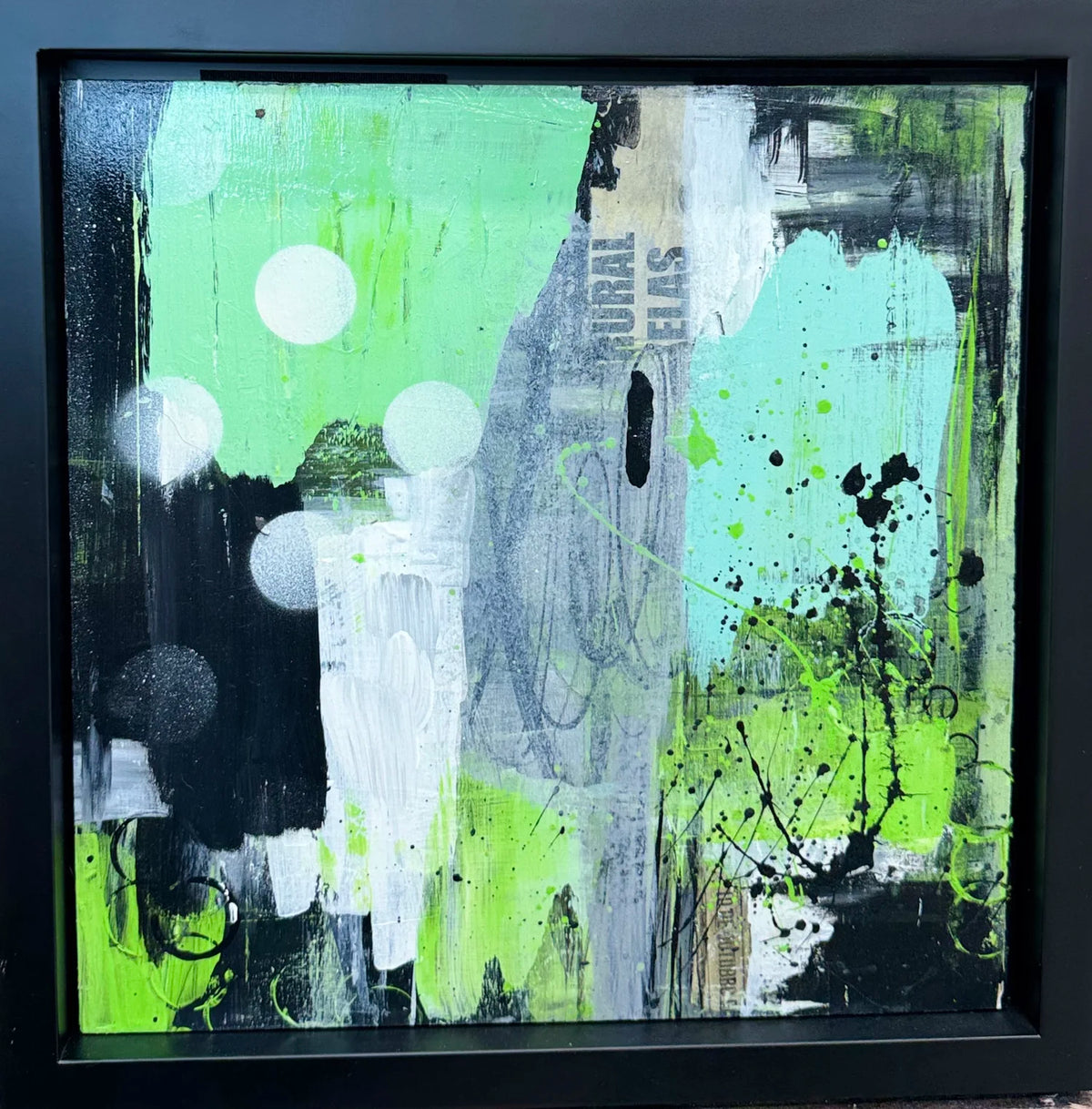 Abstract On Wooden frame
