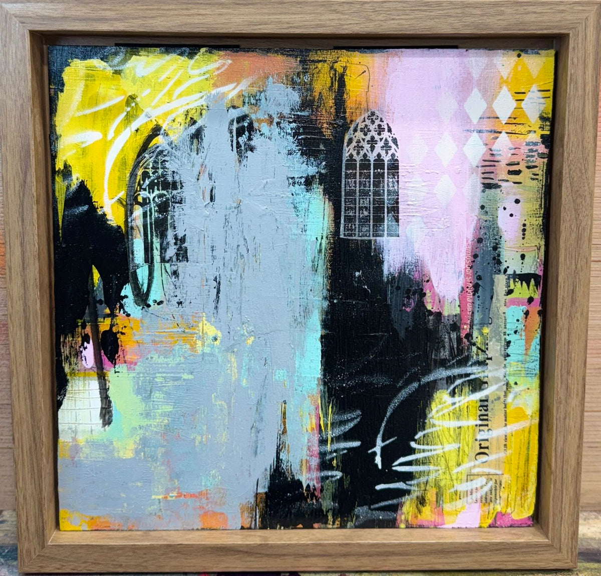 Abstract On Wooden frame