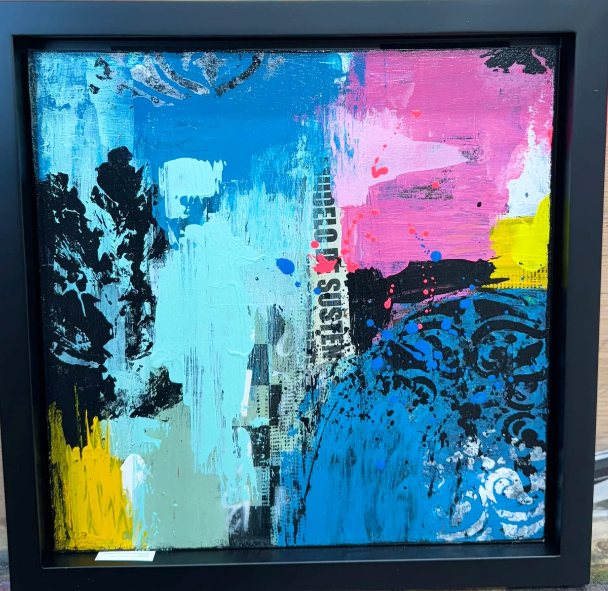 Abstract On Wooden frame
