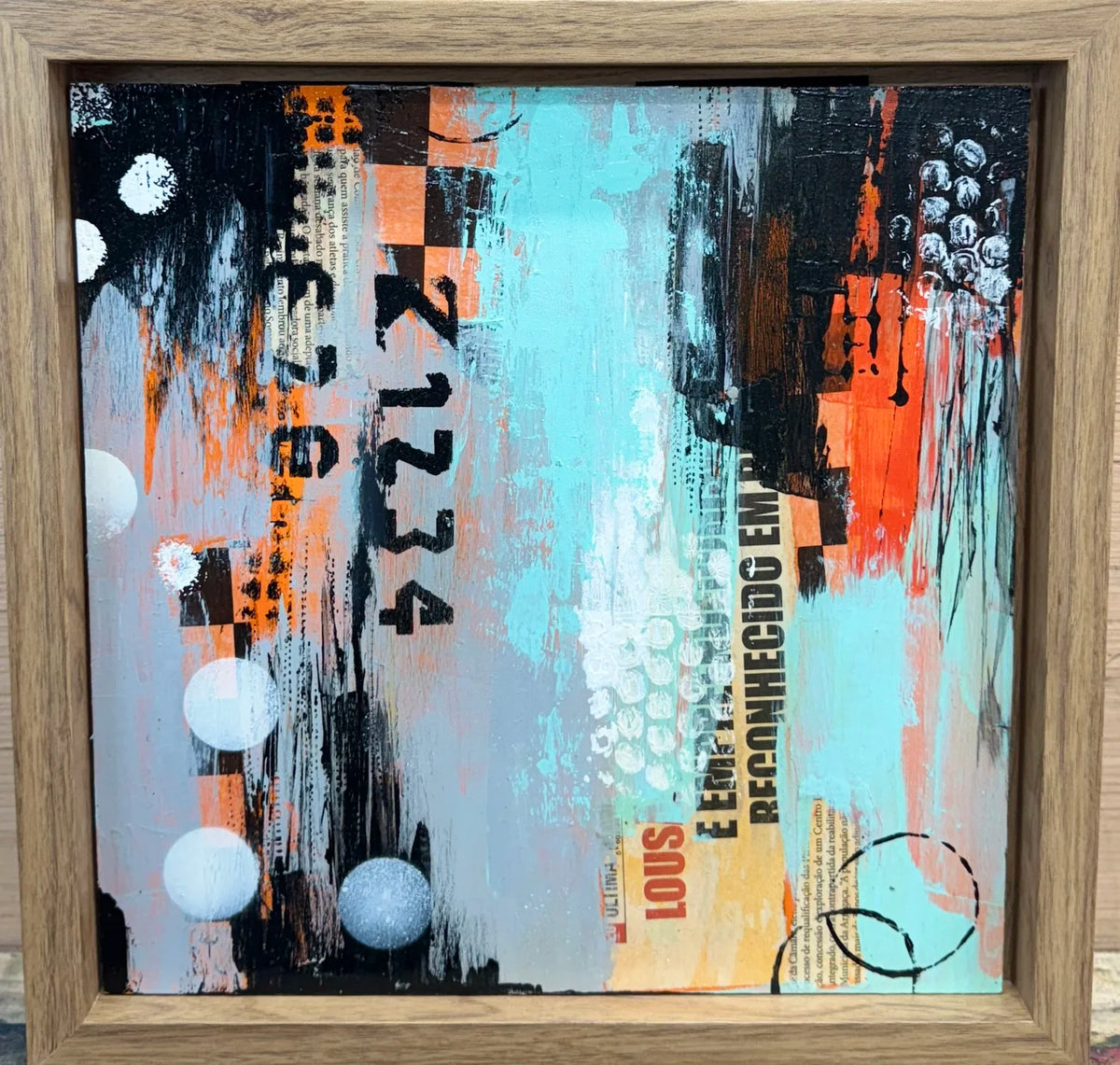 Abstract On Wooden frame