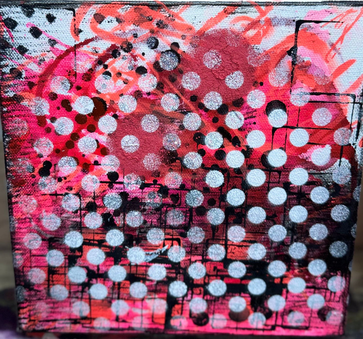 Abstract On Wooden frame